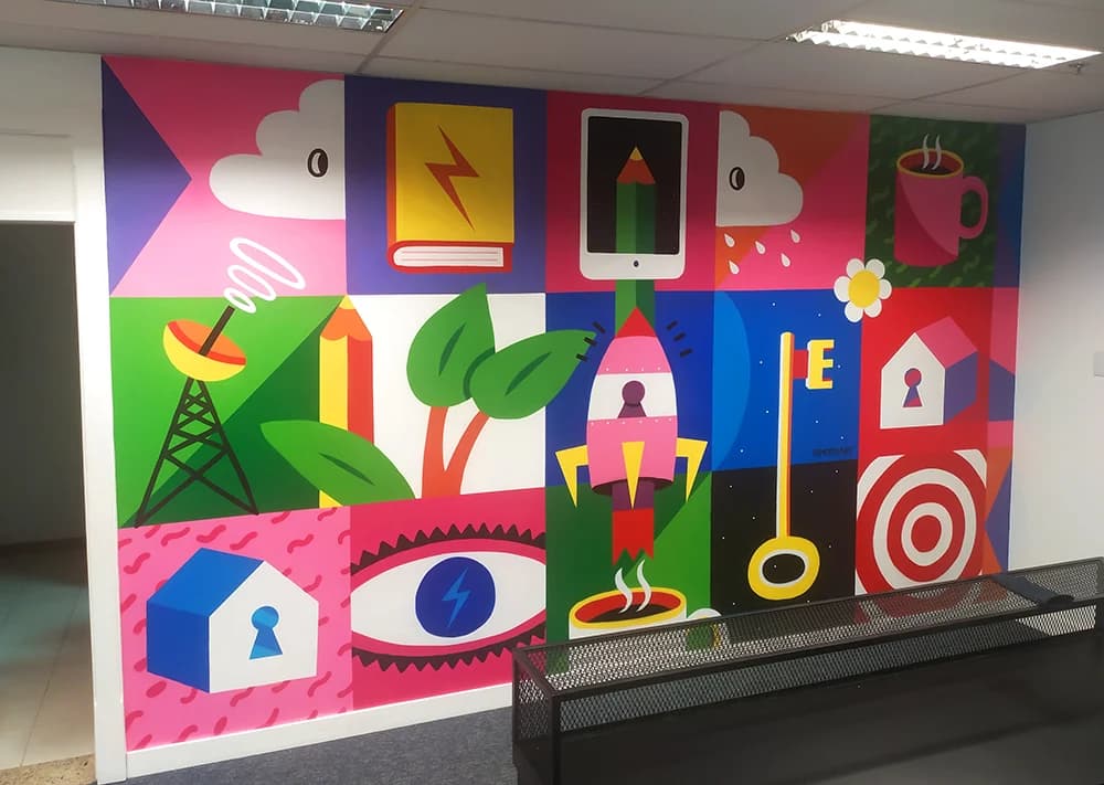 4U Ed Tech em Porto Alegre, RS · mural que pintei
