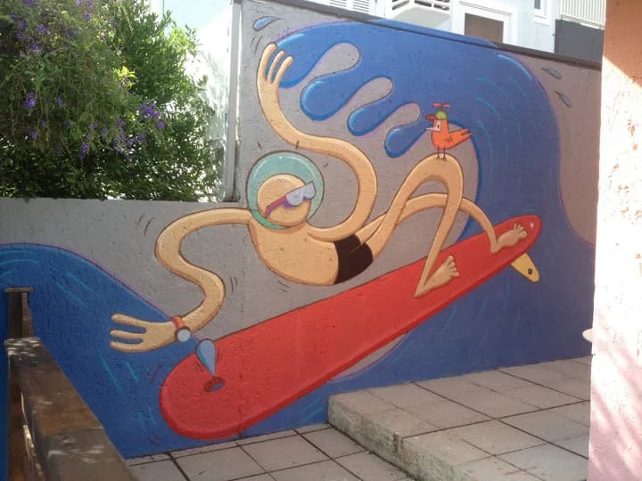 Mural que pintei para a Billabong