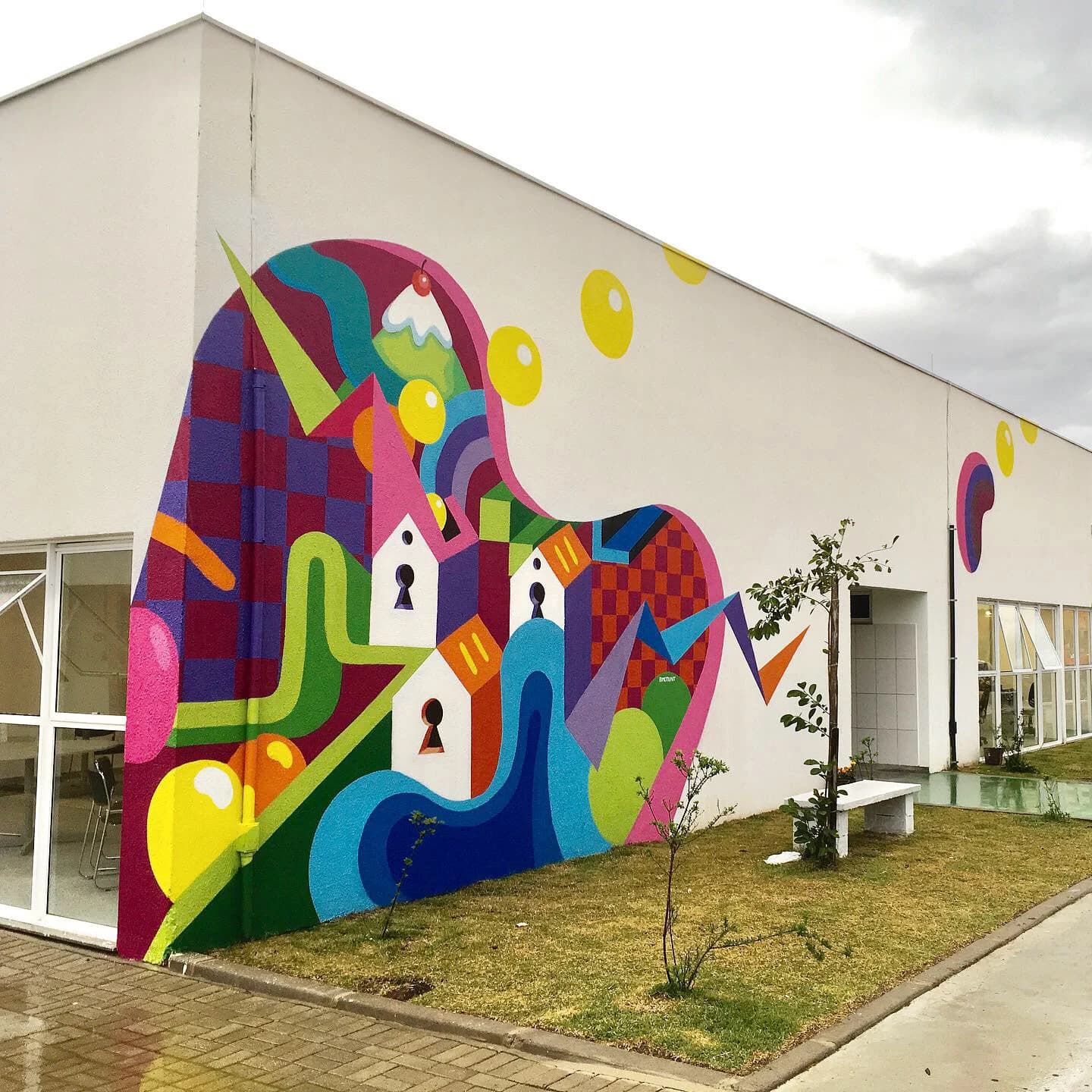 Estação Cidadania em Porto Alegre, RS · mural que pintei