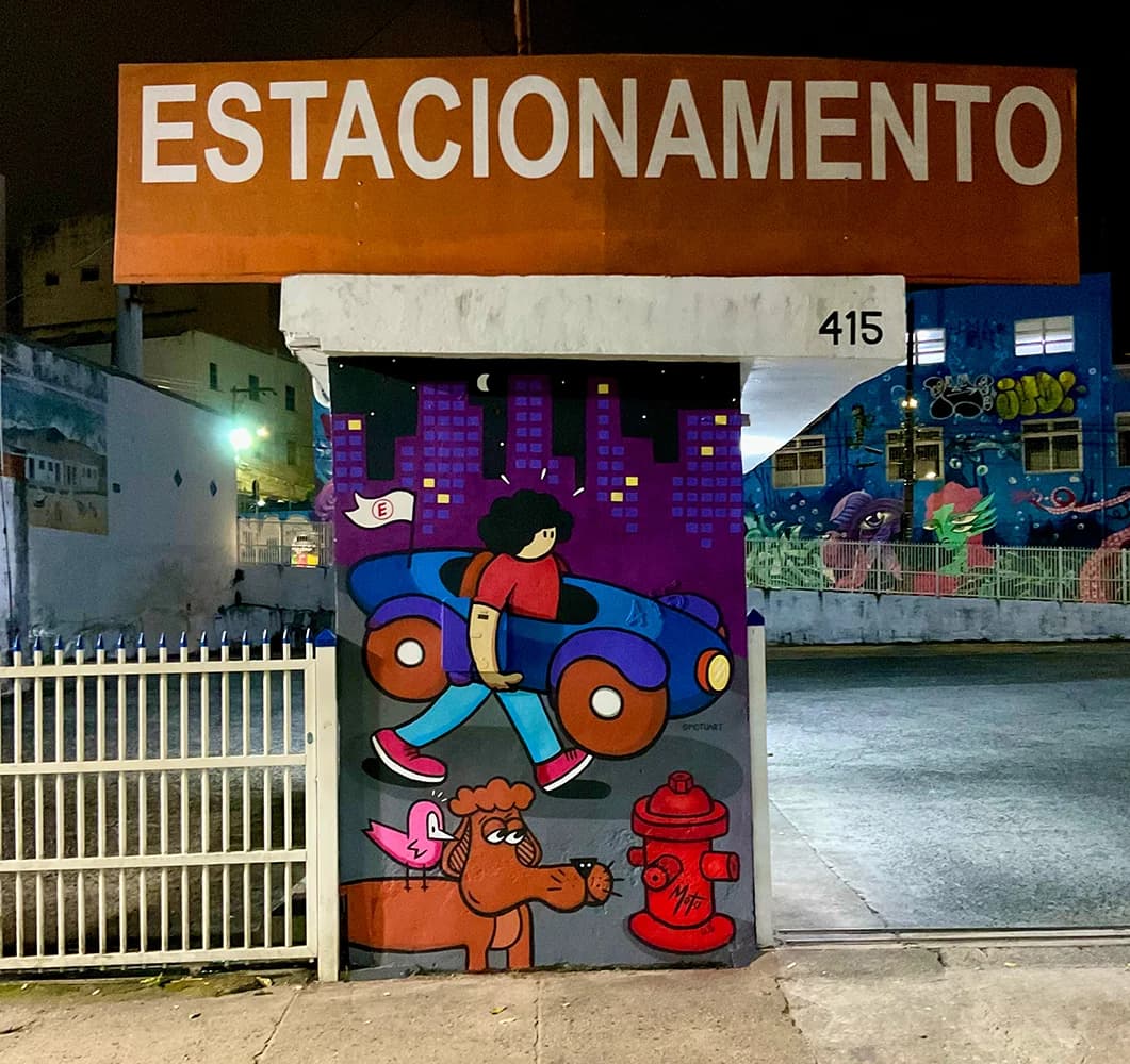 Estacionamento em Florianópolis, SC · mural que pintei