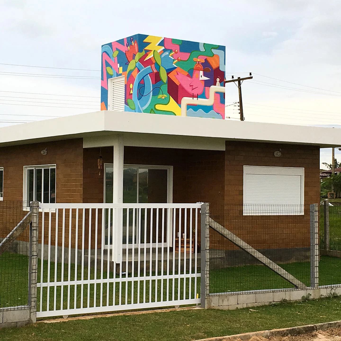 Imbituba em Praia do Rosa, SC · mural que pintei