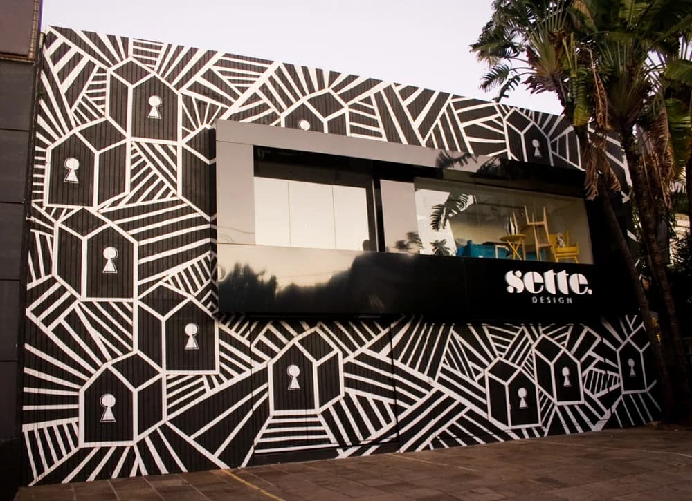 Loja Sette em Porto Alegre, RS · mural que pintei