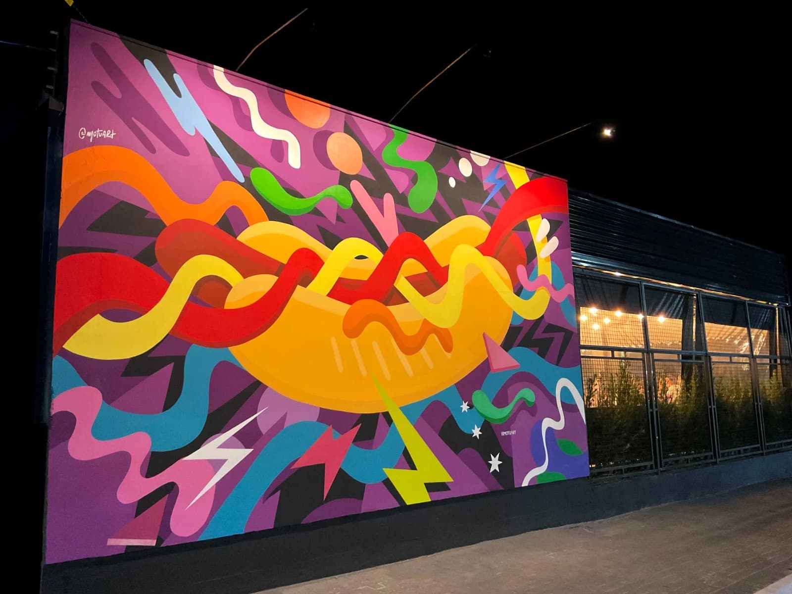 Magnífico Lanches em Praia do Rosa, SC · mural que pintei