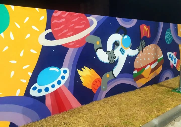 McDonald's em Canoas · mural que pintei