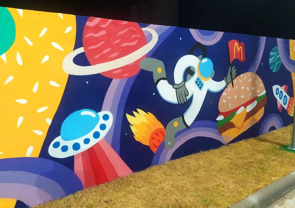 McDonald's em Canoas, RS · mural que pintei