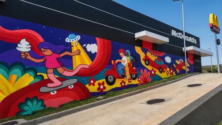Mural que pintei para a McDonald's