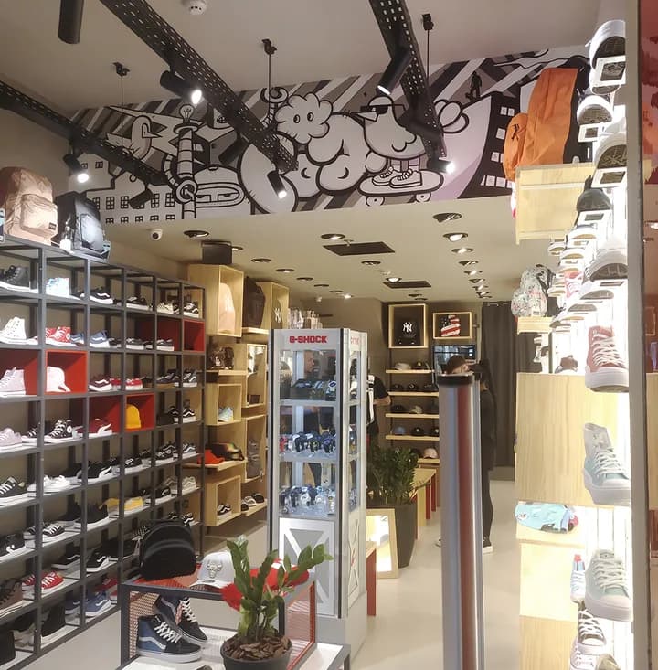 Mural que pintei para a Ophicina Footwear