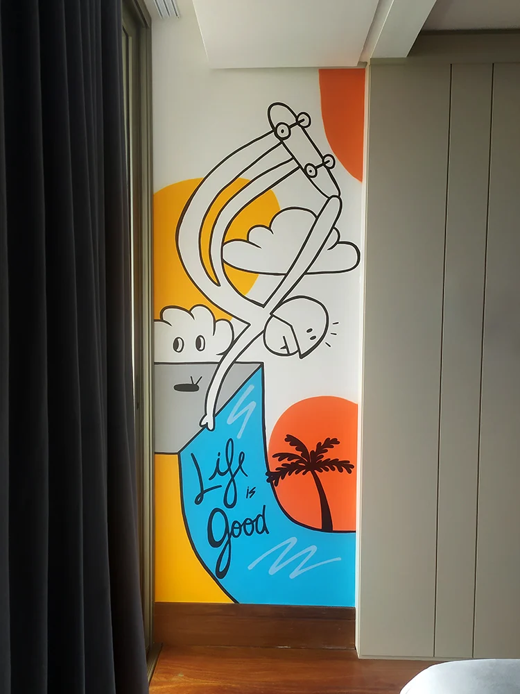 Quarto do João Antônio em Florianópolis, SC · mural que pintei