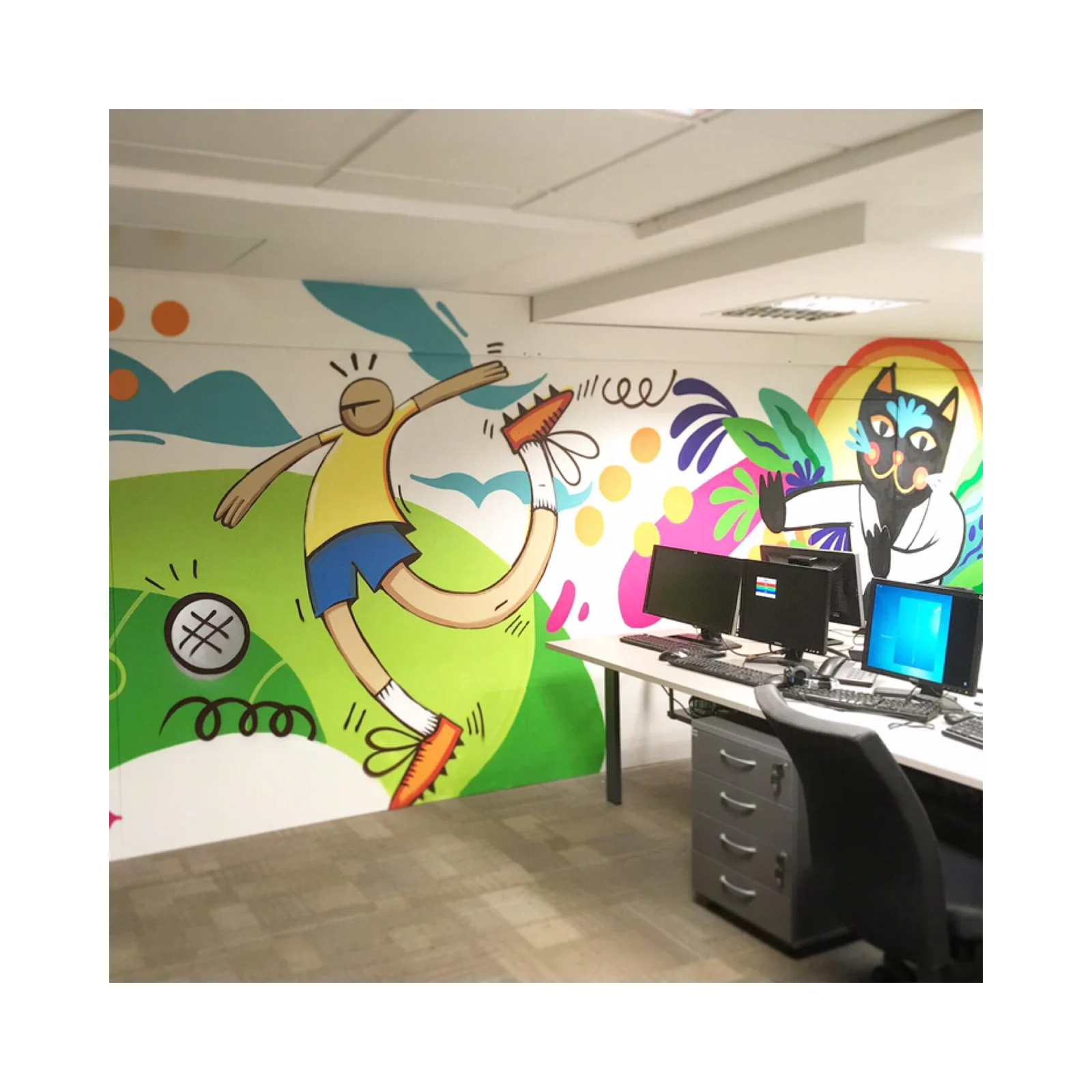 RBS TV em Porto Alegre, RS · mural que pintei